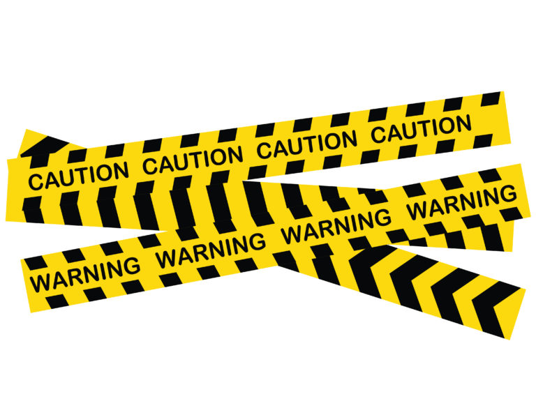 Caution tape set of yellow warning ribbons.eps10