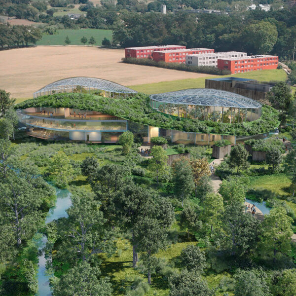 Zoom sur le Biodome du projet de futur Bioparc Genève