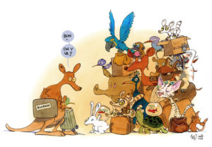 Dessin de Zep le Bioparc déménage